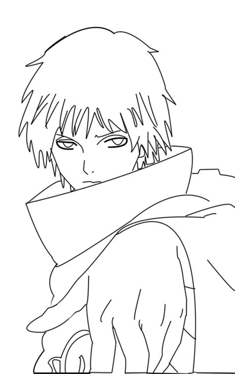 sasori para colorir|Desenho para colorir da Akatsuki Sasori